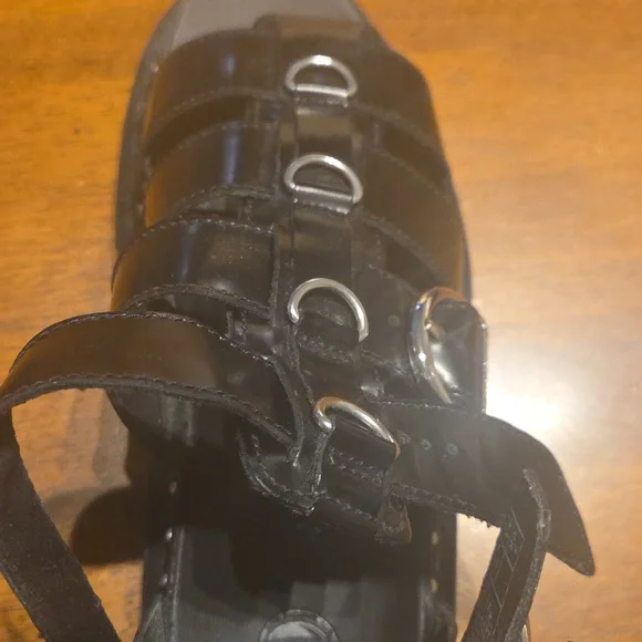 Dr. Martens Black Leather Buckle Sandals - Picture 5 of 6